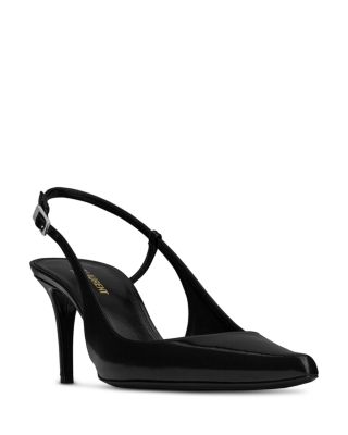 SAINT LAURENT - Women's Vendome Slingback Pumps in Glazed Leather
