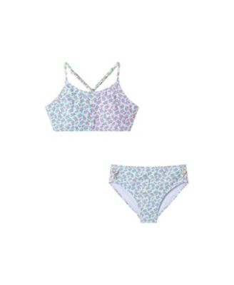 Andy & Evan - Girls' Floral Two Piece Swim Suit - Big Kid
