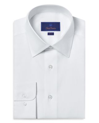 David Donahue - Slim Fit Super Fine Twill Dress Shirt