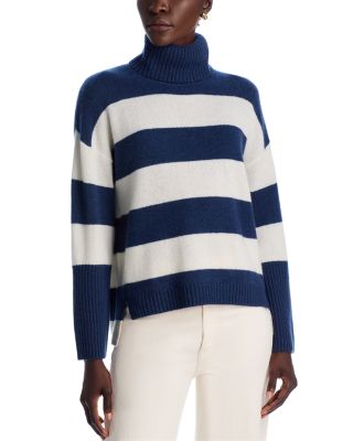 C by Bloomingdale's Cashmere - Striped Turtleneck Sweater - Exclusive