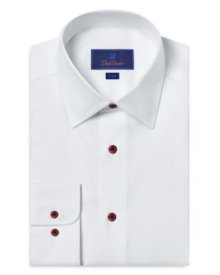 David Donahue - Super Fine Regular Fit Twill Dress Shirt
