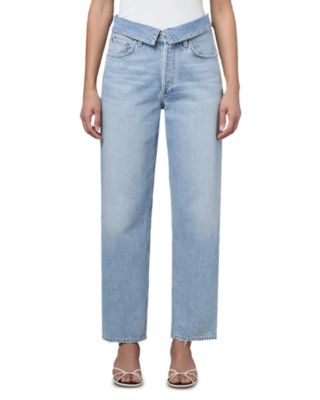 AGOLDE - Echo Tapered Foldover Jeans in Syllable