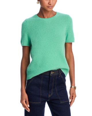 C by Bloomingdale's Cashmere - Short Sleeve Cashmere Shell Top - Exclusive