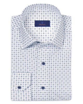 David Donahue - Regular Fit Neat Print Sport Shirt