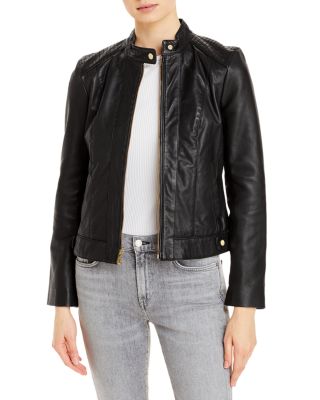 Cole Haan - Leather Zip Jacket