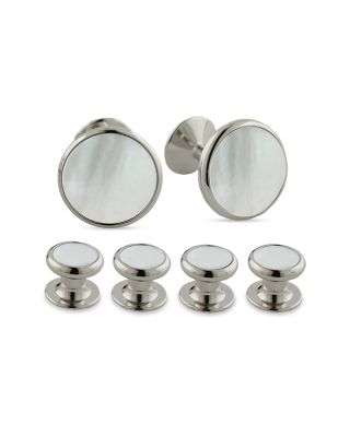 David Donahue - Mother Of Pearl Inlay Stud & Cufflink Set
