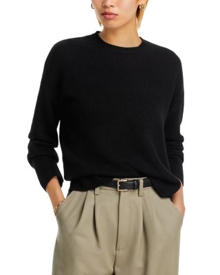 AQUA - Drop Shoulder High Low Crewneck Sweater - Exclusive