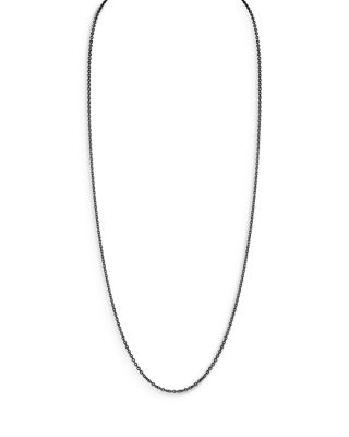 Walters Faith - Men's 18K Black Gold Cable Link Chain Necklace, 20"