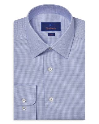 David Donahue - Slim Fit Printed Dobby Dress Shirt