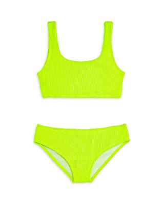 Limeapple - Girls' Fay Crinkle Square Neck Two Piece Swimsuit - Little Kid, Big Kid