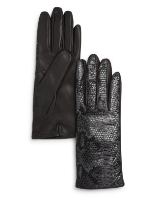 Bloomingdale's - Python Printed Leather Gloves - Exclusive