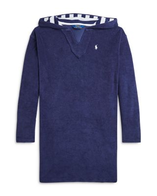 Ralph Lauren - Girls' Hooded Terry Cover-Up - Little Kid, Big Kid