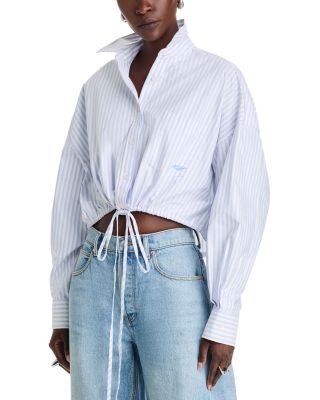alexanderwang.t - Drawstring Hem Poplin Shirt