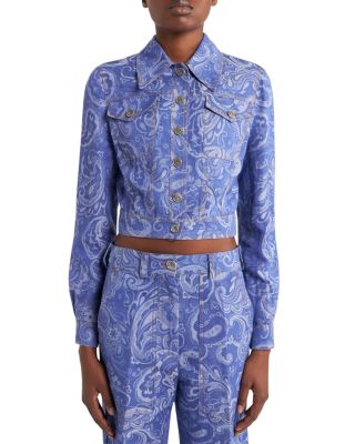 Etro - Printed Denim Jacket