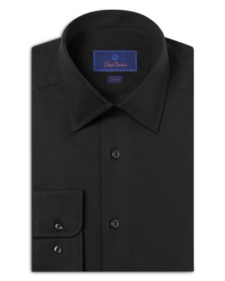 David Donahue - Trim Fit Super Fine Twill Dress Shirt