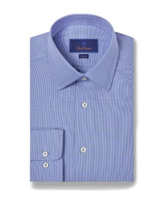 David Donahue - Cotton Micro Dobby Slim Fit Dress Shirt