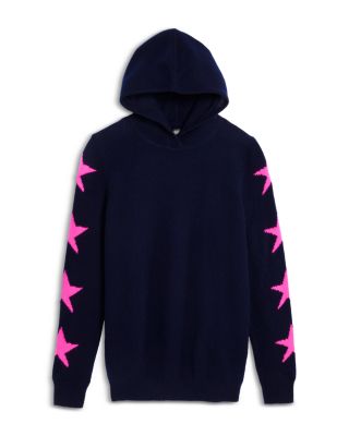 AQUA - Girls' Cashmere Star Sleeve Hooded Sweater, Big Kid - Exclusive