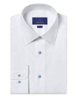 David Donahue - Slim Fit Super Fine Twill Dress Shirt