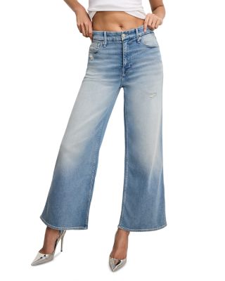 Good American - Good Skate Wide Cropped Jeans in Indigo958